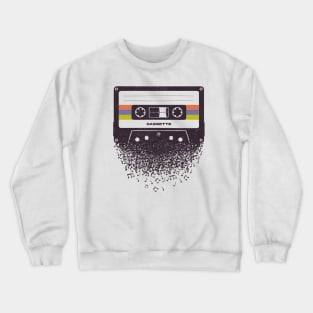 Cassette Swan Song Musical Notes by Tobe Fonseca Crewneck Sweatshirt